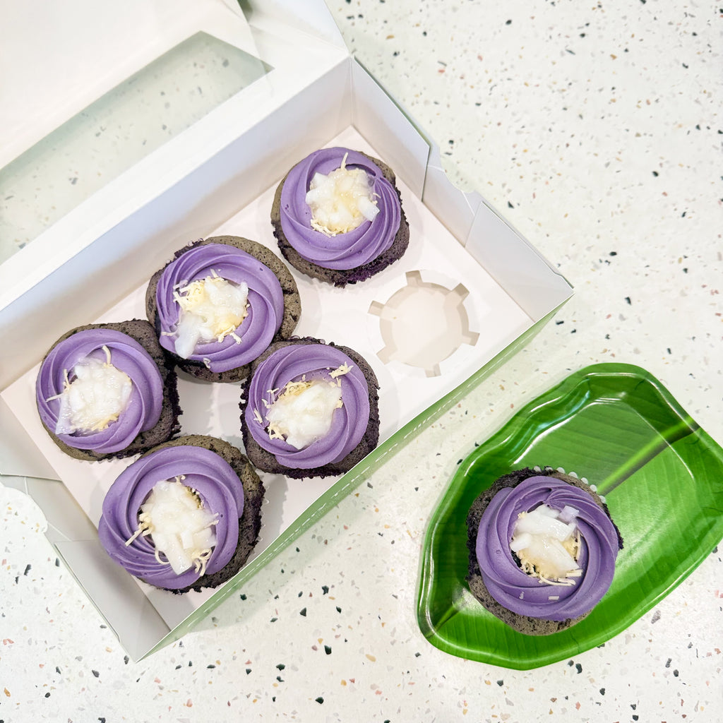 Ube Cheese Macapuno Cupcake
