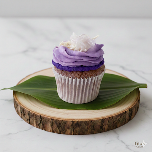 Ube Cheese Macapuno Cupcake